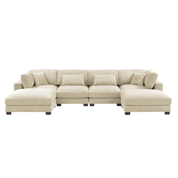 Wade Logan Andreco 6 Piece Upholstered Sectional Reviews Wayfair